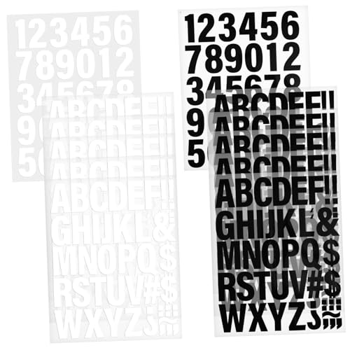 Yardwe 12 Blatt Iron Buchstaben Zahlen Aufkleber Vielseitige Vinyl Sticker für Kleidung Einfach Anzuwenden für Shirts Jacken Taschen und Mehr von Yardwe