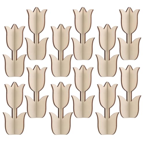 Yardwe 12 Sätze Unlackierte Holz Tulpen Bastelsets Malbare Holzblumen für Diy Dekorationen Kreative Projekte Party und Wohnaccessoires Yardwe 12 Sätze Unlackierte Holz Tulpen Bastelsets Malbare Holzblumen für Diy Dekorationen Kreative Projekte Party und Wohnaccessoires von Yardwe