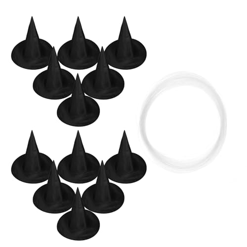 Yardwe 12 Stück Teiliges Halloween Hexenhut Deko Mit Aufhängeseil Schwarze Hexenhüte Für Drinnen Draußen Vielseitiges Halloween Kostüm Accessoire Für Party Veranda Yardwe 12 Stück Teiliges Halloween Hexenhut Deko Mit Aufhängeseil Schwarze Hexenhüte Für Drinnen Draußen Vielseitiges Halloween Kostüm Accessoire Für Party Veranda von Yardwe