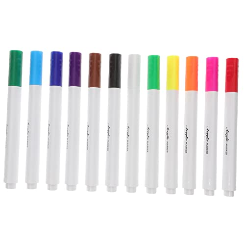 Yardwe 12Stücke Acrylfarben Marker Farben Malstifte für Kreative Kunstprojekte Flexibler Stiftkopf für Anfänger und Profis Scrapbooking und Zeichnungen Yardwe 12Stücke Acrylfarben Marker Farben Malstifte für Kreative Kunstprojekte Flexibler Stiftkopf für Anfänger und Profis Scrapbooking und Zeichnungen von Yardwe