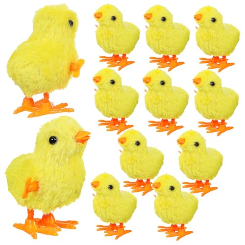 Yardwe 12Stücke Aufzieh Küken Springende Plüschhühner für Sicheres und Farbenfrohes Laufspielzeug für Partytüten und Yardwe 12Stücke Aufzieh Küken Springende Plüschhühner für Sicheres und Farbenfrohes Laufspielzeug für Partytüten und von Yardwe