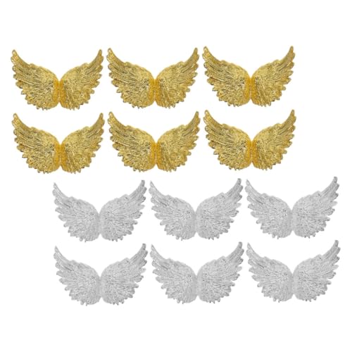 Yardwe 12Stücke Mini Engelsflügel Kuchendekoration Kunststoff Flügel für Kreative Bastelarbeiten und Festliche Geburtstagsfeiern Goldene und Silberne Designs Yardwe 12Stücke Mini Engelsflügel Kuchendekoration Kunststoff Flügel für Kreative Bastelarbeiten und Festliche Geburtstagsfeiern Goldene und Silberne Designs von Yardwe