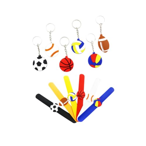 Yardwe 12Stücke Silikonarmbänder Mit Schlüsselanhängern Sportarmbänder Für Partygeschenk Für Aktivitäten Im Freien Umweltfreundliches Material von Yardwe