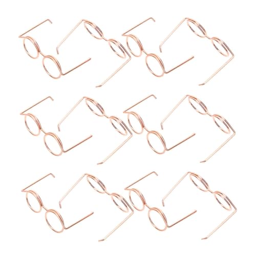 Yardwe 15 Stück Zubehör für Puppenbrillen kindertagsgeschenke weihnachstsgeschenk für puppenkleidung Brillengestell Brille für Puppe gläser Puppe Mini-Brille Minipuppenbrille Metall von Yardwe