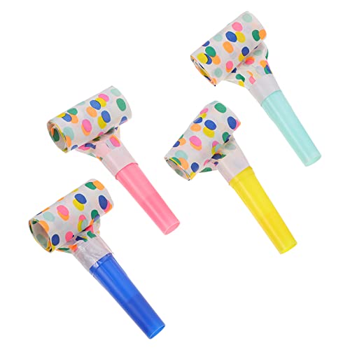 Yardwe 16 Stück Die Tornado -Pfeife blasen Partyzubehör Noisemaker Geburtstagsfeier Horn Geburtstagsprop Party-Blowouts pfeifen Party-Blowout-Hörner PVC Colorful von Yardwe