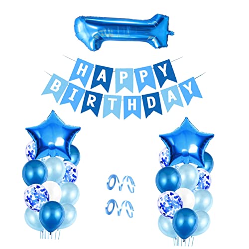 Yardwe 1Satz Geburtstagsballons Dekoration Mit Zahlenballons Und Aluminiumfolie Sternballons Für Geburtstagsfeiern Party Deko Für Jungen Und Ballons von Yardwe