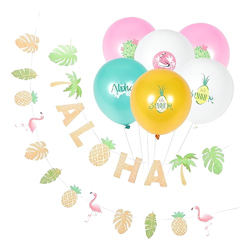 Yardwe 1Satz Hawaii Party Deko Luftballons Mit Ananas Und Kokosnuss Banner Tropenballons Für Geburtstagsfeier Und Themenpartys Dekoration Für Unvergessliche Feiern Yardwe 1Satz Hawaii Party Deko Luftballons Mit Ananas Und Kokosnuss Banner Tropenballons Für Geburtstagsfeier Und Themenpartys Dekoration Für Unvergessliche Feiern von Yardwe