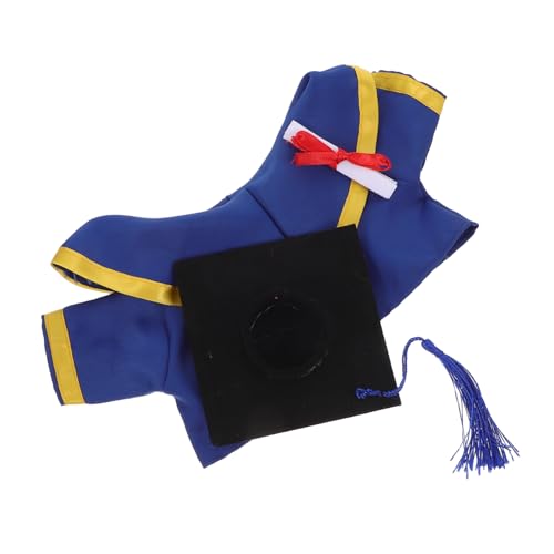 Yardwe 1Satz Puppenkleidungs Outfit für Große Puppen Wiederverwendbare Kleidung mit Hut und Talar für Plüschtiere Accessoire für Abschlussfeiern und Feiern Weiche von Yardwe