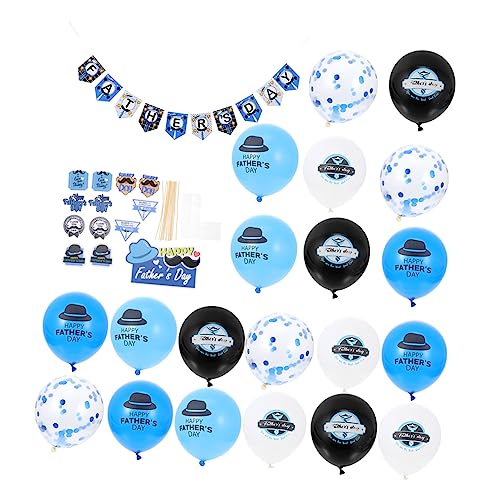 Yardwe 1Satz Vatertags Party Dekorationsset Mit Hängenden Flaggen Und Luftballons Für Festliche Anlässe Einfache Montage Und Vielseitige Verwendung Innen Und Außenbereichen von Yardwe