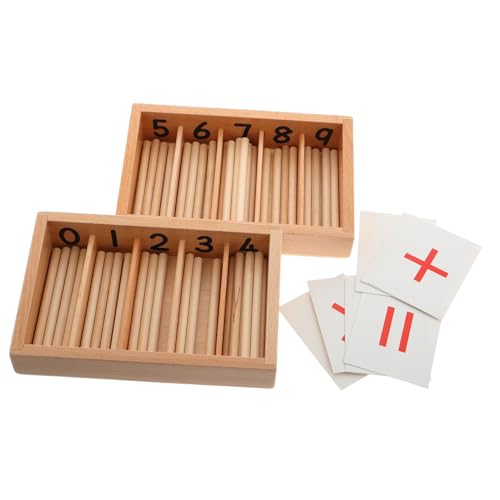 Yardwe 1set-Box Hilfsmittel Für Den Matheunterricht Kleinkindspielzeug Montessori-zeichenbrett Lernen Montessori-Materialien Mathematik Für Den Kindergarten Holz Khaki von Yardwe