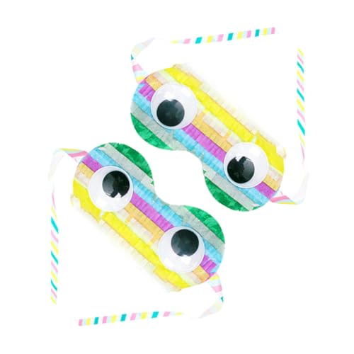 Yardwe 2 Partymasken Piñata Augenabdeckung Geburtstagsparty Kinderkostümmasken Für Partyspiele Augenbinde Für Partyspiele Party Requisiten Für von Yardwe
