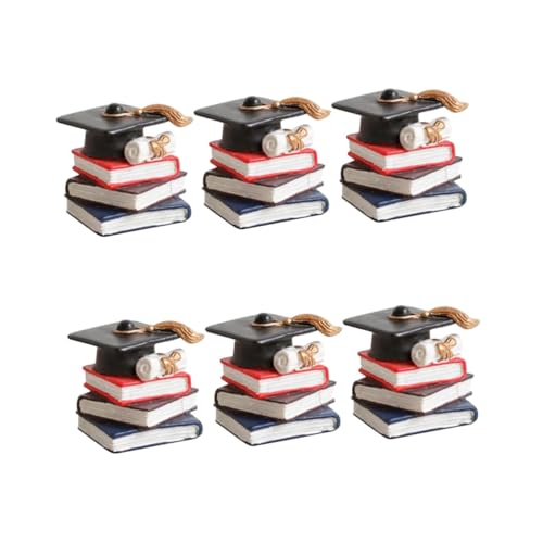 Yardwe 2 Sätze Doktorhutbuch Dessertringe Dekoration Grad Kuchendekore Abschluss Glückwunsch Abholen Dekore Für Abschlusstorten Dekorative Cupcake-topper Partyzubehör Shuzhi 3 Stück * 2 von Yardwe