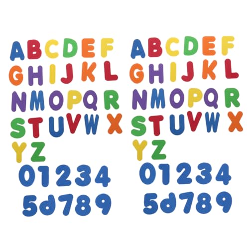 Yardwe 2 Sätze Eva Buchstaben Zahlen Sticker Badewannenspielzeug für Alphabet Lernspielzeug Badespaß Lernhilfe Kindergarten Badezimmer von Yardwe