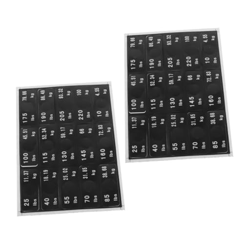Yardwe 2 Sätze Gewichtsetiketten Aufkleber Selbstklebend mit Zahlen Fitnessgeräte Gewichtsstapel Labels für Gym Zusatzgewicht Sportgeräte Zubehör Yardwe 2 Sätze Gewichtsetiketten Aufkleber Selbstklebend mit Zahlen Fitnessgeräte Gewichtsstapel Labels für Gym Zusatzgewicht Sportgeräte Zubehör von Yardwe