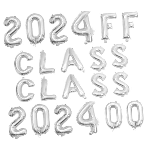 Yardwe 2 Sätze Party-ballon-set Quaste Dekorationen Helium 2024 Partyballons Ballonverzierung Partyschmuck Goldener Glückwunschballon 2024 Luftballons Ballon Feiern Silver Aluminiumfolie Yardwe 2 Sätze Party-ballon-set Quaste Dekorationen Helium 2024 Partyballons Ballonverzierung Partyschmuck Goldener Glückwunschballon 2024 Luftballons Ballon Feiern Silver Aluminiumfolie von Yardwe