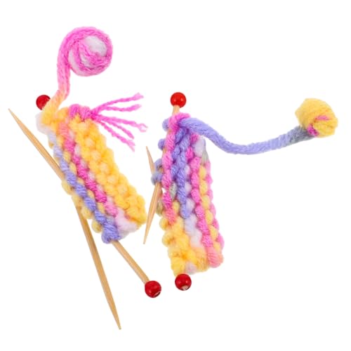 Yardwe 2 Sets Mini Puppenhaus Miniaturen Aus Simulierter Wolle Puppenspielzeug Aus Gestrickter Wolle Mini Puppenhaus Zubehör Mini Sachen Für Puppen Miniaturen Puppenhaus Zubehör von Yardwe