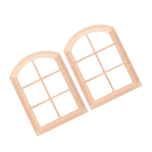 Yardwe 2 Stück 1 Puppenhausfenster Fensterrahmen Wanddekoration Leute Aus Dem Puppenhaus Miniatursachen Puppenhaus Bilderrahmen Hausmodell Fensterbilderrahmen Holz von Yardwe
