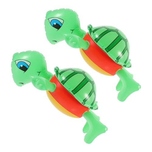 Yardwe 2 Stück Aufblasbarer Schildkrötenballon luftballons aufblasbare PVC-Spielzeuge Aufblasbares Schildkrötenspielzeug aus PVC Ballonspielzeug Aufblasbare Schildkrötenspielzeuge Grün von Yardwe