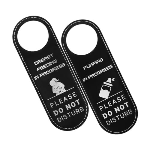 Yardwe 2 Stück Auflistung der für und - Stilltürschild - Mutterschaftsraum Hinweisschild Stillzeichen halten Oh Lustige Bürotürschilder Must-Haves für das Büro Pu Black von Yardwe