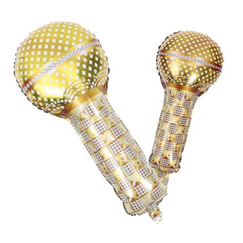 Yardwe 2 Stück Ballondekoration erste goldene Mikrofonballons Mikrofon-Ballons Hochzeit Tischdekoration aus Ballons Partydekoration aus Aluminiumfolie kreativer Ballon Yardwe 2 Stück Ballondekoration erste goldene Mikrofonballons Mikrofon-Ballons Hochzeit Tischdekoration aus Ballons Partydekoration aus Aluminiumfolie kreativer Ballon von Yardwe