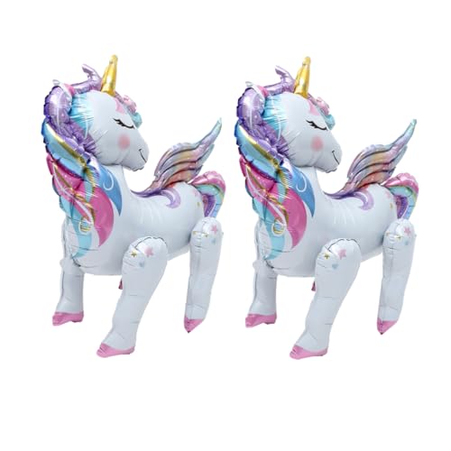 Yardwe 2 Stück Einhorn-Ballon Party Bausatz Pastell luftballons Ballondekoration Einhornballon exquisites Ballondekor Einhorn-Modellierballons Einhorn Tischdekoration Aluminiumfolie Yardwe 2 Stück Einhorn-Ballon Party Bausatz Pastell luftballons Ballondekoration Einhornballon exquisites Ballondekor Einhorn-Modellierballons Einhorn Tischdekoration Aluminiumfolie von Yardwe