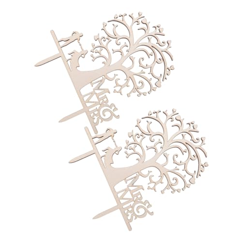 Yardwe 2 Stück Holzschilder für Braut und Bräutigam Rustikale Kuchendekoration für Hochzeitsjubiläum und Verlobungsfeier Yardwe 2 Stück Holzschilder für Braut und Bräutigam Rustikale Kuchendekoration für Hochzeitsjubiläum und Verlobungsfeier von Yardwe