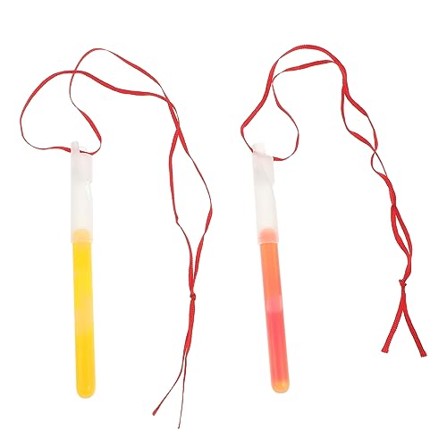Yardwe 2 Stück Leuchtstabpfeife Party-atmosphäre Leuchtende Pfeife Leuchten in Den Dunklen Partybevorzugungen Pfeifen Plastikpfeife Fluoreszierende Flüssigkeit von Yardwe