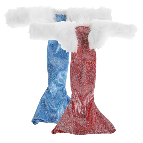 Yardwe 2 Stück Puppenmodekleid Modepuppe Puppenaccessoires Spielzeugpuppe Kleidung Mode für Puppen Puppenmode Set Puppenkleid tragen Puppe formelles Kleid Puppenverkleidungsoutfits Stoff von Yardwe