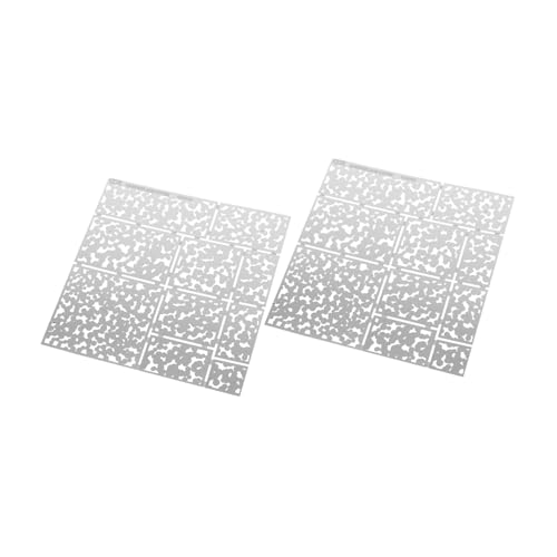 Yardwe 2 Stück Sprühabdeckung Schablonenspray Sprühfarbenmuster Tarnschablone für Sprühfarbe Schablonen mit Tarnmuster Camo-Sprühlack-Kit Rostfreier Stahl Silver Yardwe 2 Stück Sprühabdeckung Schablonenspray Sprühfarbenmuster Tarnschablone für Sprühfarbe Schablonen mit Tarnmuster Camo-Sprühlack-Kit Rostfreier Stahl Silver von Yardwe