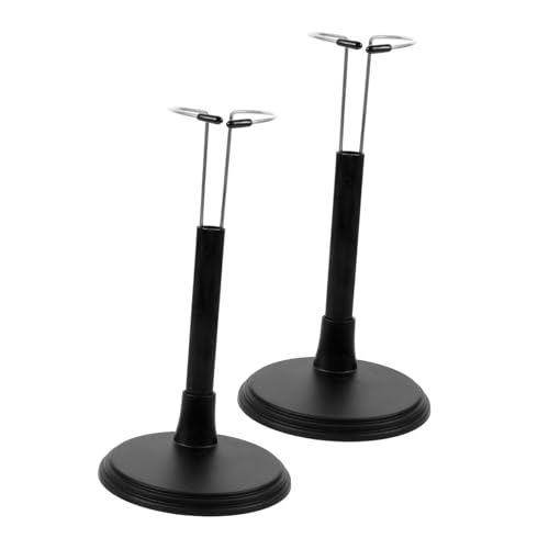 Yardwe 2 Stück Stützrahmen für Puppen Puppenständer Action-Figur-Halter-Basis Stand Und Aktionsfigur Anzeige Figur Steht Stofftierständer Actionfiguren-Posenständer PVC Schwarz von Yardwe