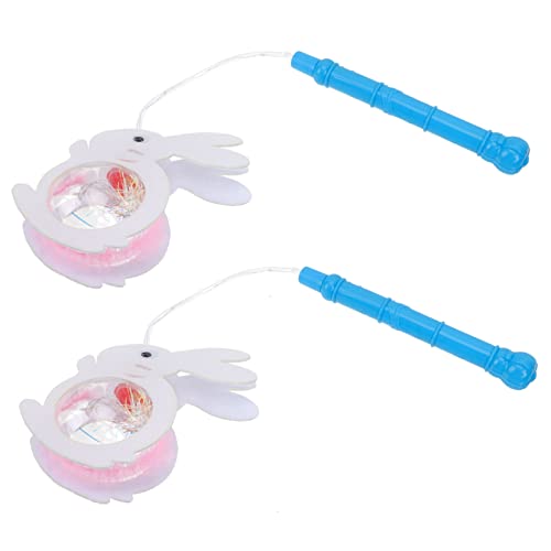Yardwe 2 Stück Teiliges Leuchtendes Handspielzeug mit Tragbarem LED Kaninchen Buntes Cartoon Design Langlebig und Batteriefrei für Kinderpartys und Eltern Interaktion Zufällige Farbe von Yardwe