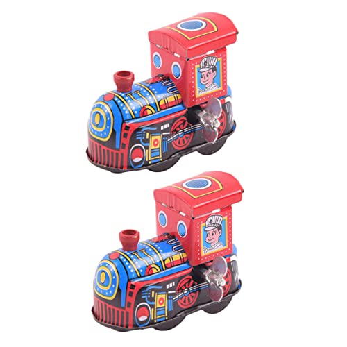 Yardwe 2 Stück Teiliges Retro Aufziehspielzeug Dampflok aus Praktische Mini Eisenbahn für Weihnachtliche Tischdekoration Robustes Wind Up für Kleine Hände Yardwe 2 Stück Teiliges Retro Aufziehspielzeug Dampflok aus Praktische Mini Eisenbahn für Weihnachtliche Tischdekoration Robustes Wind Up für Kleine Hände von Yardwe