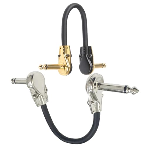 Yardwe 2 Stück Wirkungslinie Pedale Schlank Gitarre Farbig Zu Patchkabel Aufgerollt Wohnung Rechts Dasselbe Draht Daten Jumper Pedalboard-kabel Pedalkabel Metall von Yardwe