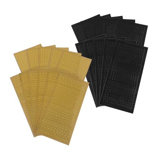 Yardwe 20 Blatt Buchstaben Sticker Selbstklebend Glitzer Alphabet Aufkleber Gold Schwarz Kleinbuchstaben für DIY Scrapbooking Journaling Fotoalben Notizbücher Basteldekoration Yardwe 20 Blatt Buchstaben Sticker Selbstklebend Glitzer Alphabet Aufkleber Gold Schwarz Kleinbuchstaben für DIY Scrapbooking Journaling Fotoalben Notizbücher Basteldekoration von Yardwe