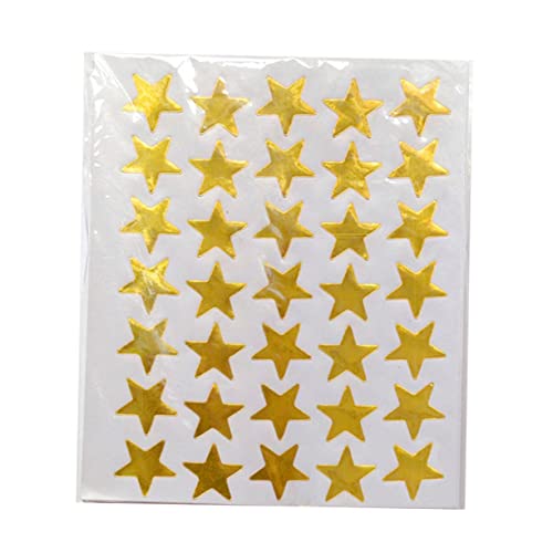 Yardwe 20 Packungen Pack Selbstklebende Fünfzackige Sternaufkleber Glänzende Deko Sticker Silber Bunt und Rot für Schülerbelohnungen und Bastelprojekte von Yardwe