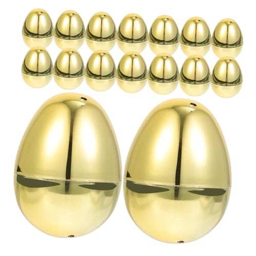 Yardwe 20 Stück Dekoratives Osterei- Stuffer Groß Mit Eier Schmücken Party Befüllbar Dekorationen Osterornament Osterdeko Zu Öffnendes Osterei Osterei-verzierungen Plastik Golden von Yardwe