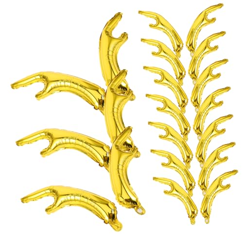 Yardwe 20 Stück Goldene Rentier-horn Folienballons Aluminiumfolie Einfache Inflation Festliche Weihnachtsdeko Kreative Geweih-designs für Kinderparty und Themenfeiern von Yardwe
