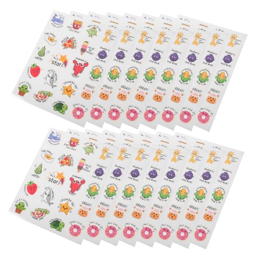Yardwe 20 Stück Motivationsaufkleber für Englische Belohnungsaufkleber Selbstklebende Sticker für Lehrer Spaßige Dekoration für Schule und Zuhause und Langlebig von Yardwe