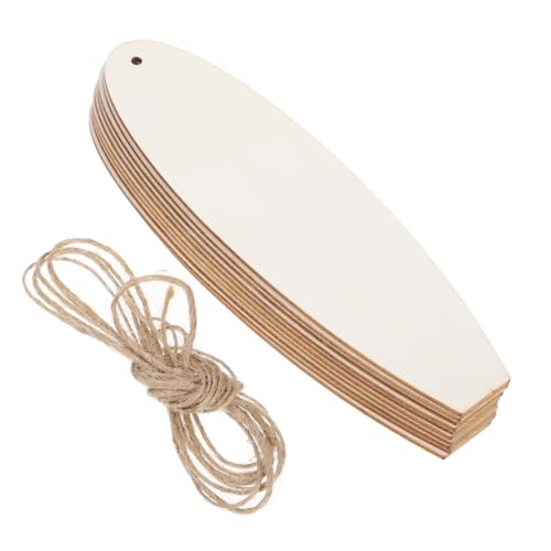 Yardwe 20 Stück Surfbrett Holzschilder Unbeschichtet Hängende Deko für Strand Themen DIY Bastelideen Holzornamente für Wände Türen und Feste von Yardwe
