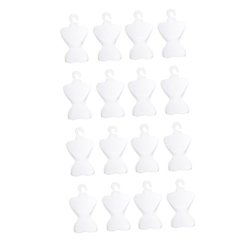 Yardwe 200 Stück Kleiderbügel für Puppen Kleidung Gestell Puppenkleiderregal Mini-Modell- Mini-Szene-Requisite Puppenkleiderbügel aus Kunststoff Plastik Transparent von Yardwe