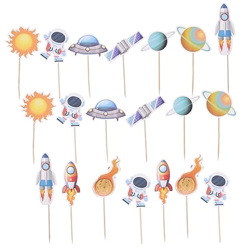 Yardwe 20Stücke Astronauten Kuchen Dekorationen Geburtstagsfeier Kuchen Picks Für Kreative Tortenverzierungen Sicher Und Ansprechend von Yardwe
