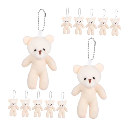 Yardwe 20Stücke Stoffbär Schlüsselanhänger Niedliche Deko für Taschen Mobiltelefone und Strapazierfähig für Hochzeiten und Feste von Yardwe