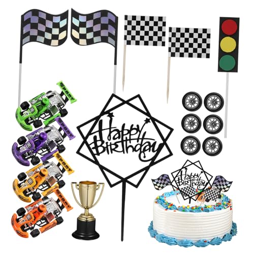 Yardwe 23 Stk. Rennkuchendekoration LKW-Kuchendekoration Kuchen -Topper Geburtstagsdekorationen für Rennwagen Rennwagen-Geburtstagsdekorationen Kuchendekorationen Papier Zufällige Farbe Yardwe 23 Stk. Rennkuchendekoration LKW-Kuchendekoration Kuchen -Topper Geburtstagsdekorationen für Rennwagen Rennwagen-Geburtstagsdekorationen Kuchendekorationen Papier Zufällige Farbe von Yardwe