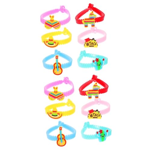 Yardwe 24 Stck Teiliges PVC Armband Mexikanischer Karneval Partyfavorit Weiches Leichtes Handgelenksband Buntes Tragbares Fiesta Accessoire für Karneval von Yardwe