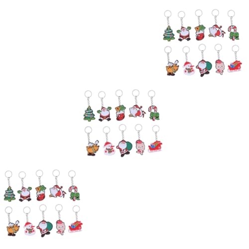 Yardwe 24 Stck. Teiliges Weihnachtsmann Schlüsselanhänger aus Weichem PVC Bunter Cartoon Anhänger für Taschen Handy Autoschlüssel und Festliche Dekoration zu Weihnachten Yardwe 24 Stck. Teiliges Weihnachtsmann Schlüsselanhänger aus Weichem PVC Bunter Cartoon Anhänger für Taschen Handy Autoschlüssel und Festliche Dekoration zu Weihnachten von Yardwe