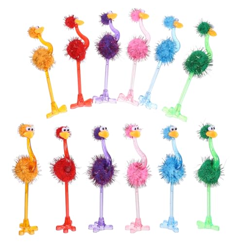 Yardwe 24 Stück Cartoon-stift Lustige Stifte, Großpackung Flauschiger Stift Straußenstifte Karikatur Neuartige Flauschige Stifte Süße Stifte Strauß Kugelschreiber Ball Plastik von Yardwe