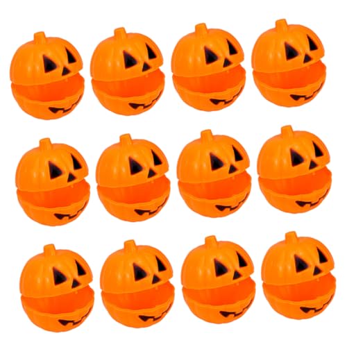 Yardwe 24 Stück Kürbis Form Party Bonbonglas Kleine Halloween Dekoration Halloween Süßigkeiten Mini Dekorationen Kürbis Tragbarer Kürbis Halloween Eimerhalter Pp Orange von Yardwe