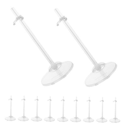 Yardwe 24 Stück Puppenständer Puppenständer Display Puppenhalterung Spielzeugständer Actionfiguren Stützgestell Puppenstützhalterung Puppenhalterständer Puppengestell Transparenter von Yardwe