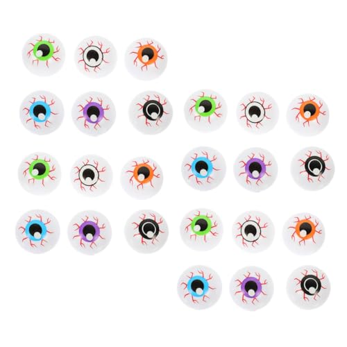 Yardwe 24 Stück Teiliges Halloween Augapfel Bunte Hohle Augäpfel mit Elastischer für Gruselige Partydeko und Wiederverwendbare Horror Requisiten von Yardwe