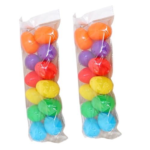 Yardwe 24 Stück nachgeahmte Eier Eierkocher Korb Bausatz Ei hängende Verzierung künstlich ostereier easter egg decoration DIY Ostereier dekoratives Ei Osterei aus Plastik Ei von Yardwe